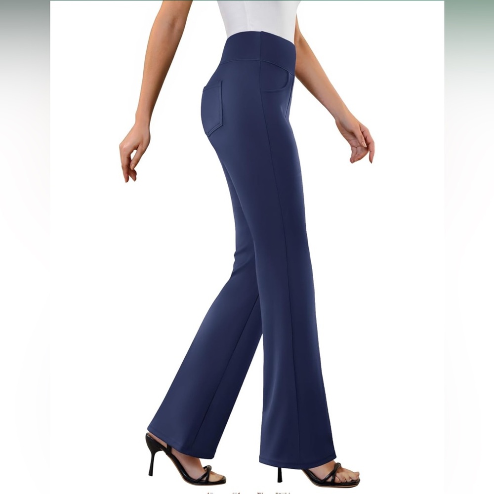 NWT Women’s Stretchy Dress Pants Business Casual Flare Slacks Large
